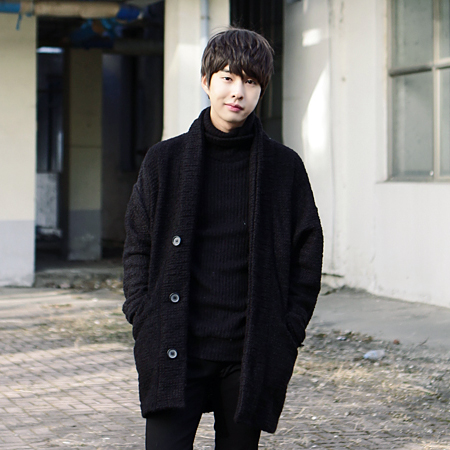 숄카라하찌롱가디건남자가디건,남자숄가디건,남자롱가디건]